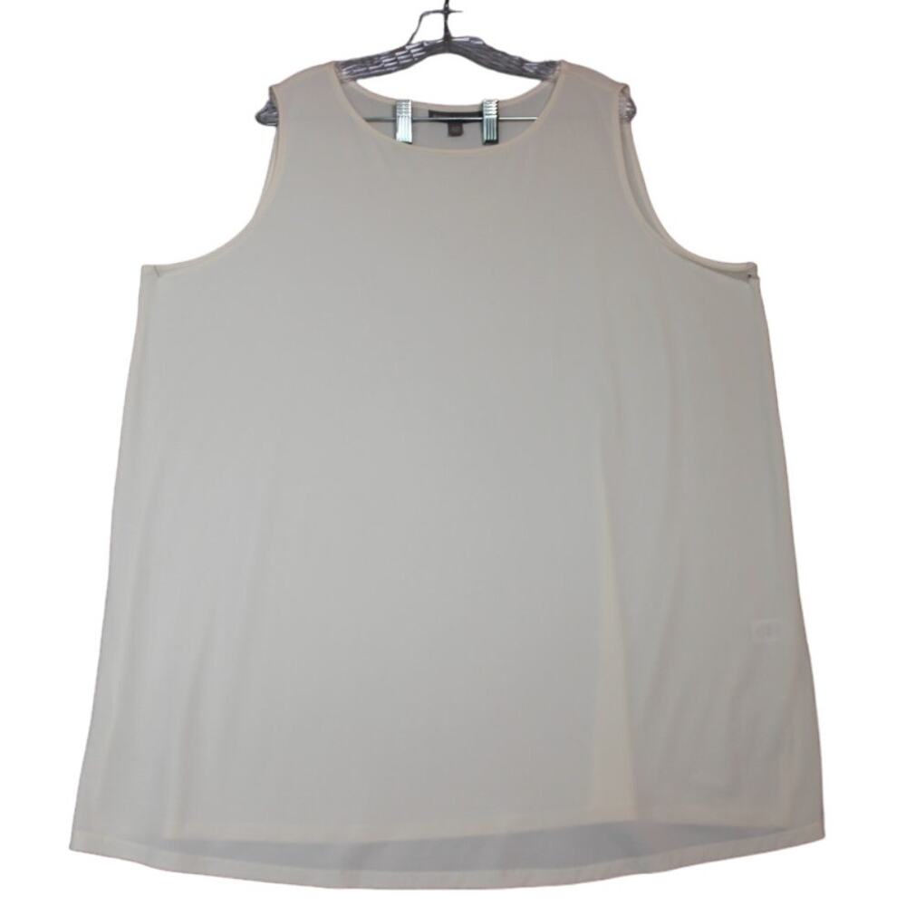 Jessica London Womens OffWhite Tank Top Plus Size 26/28‎